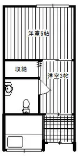 大阪府堺市堺区向陵中町1丁【アパート】の間取り