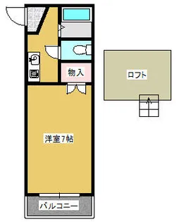 レオパレスさんわ大和田第5【107号室】の間取り