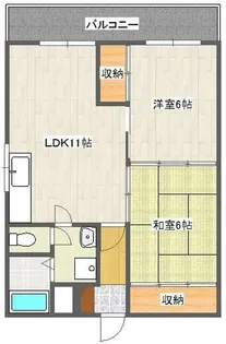 清水ビル【301号室】の間取り