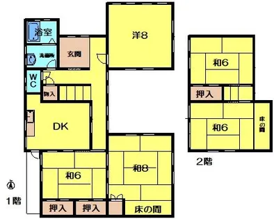 奈良県奈良市学園朝日元町2丁目【一戸建】の間取り