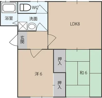 コーポ元町【102号室】の間取り