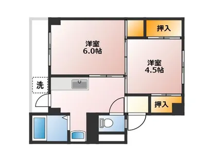 リーガルハウス小野1号棟【505号室】の間取り