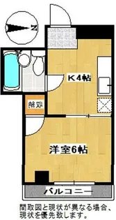 レジデンシャル枝光駅前【202号室】の間取り