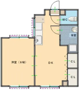 光ビル(旧 谷本ビル)【4階】の間取り