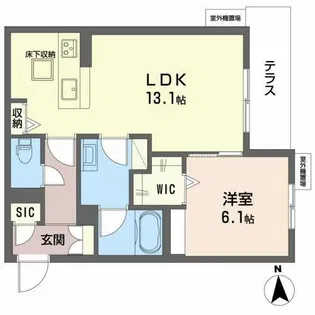 シャーメゾンレフィーノ【1階】の間取り