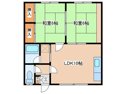 コーポつがわ【203号室】の間取り