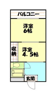 2DKの間取り画像