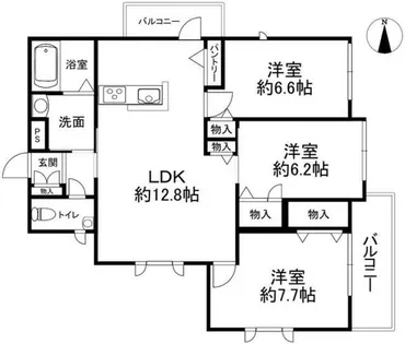 シャーメゾン六甲山手【2階】の間取り