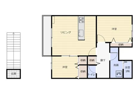 オレンジタウンD【202号室】の間取り