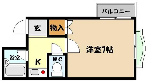兵庫県神戸市東灘区御影郡家1丁目【アパート】の間取り