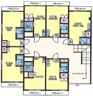 K’sコートリバーサイド相川【2階】の間取り