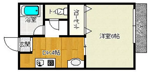 ハイツみのる【2階】の間取り