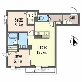 シャーメゾンSAWA(シャーメゾンサワ)【2階】の間取り