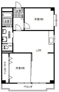 三鉦マンション【3階】の間取り