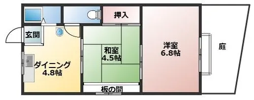 本津コーポ【108号室】の間取り
