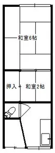 大阪府堺市堺区向陵中町1丁【アパート】の間取り