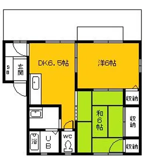 フォレスト篠【1階】の間取り