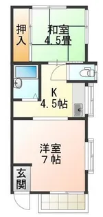 ルミエール広野【1E号室】の間取り