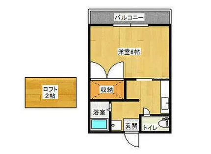 福岡県福岡市西区内浜2丁目【アパート】の間取り