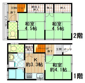 兵庫県神戸市兵庫区塚本通4丁目【一戸建】の間取り