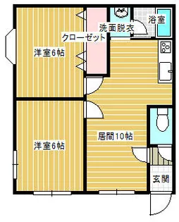 プチハウス【101号室】の間取り