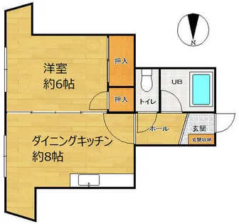 マンション住之江【3B号室】の間取り