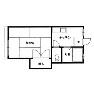 島崎コーポ【103号室】の間取り