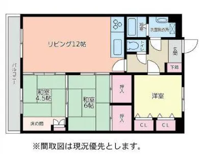 サンモリッツ戸畑【6階】の間取り