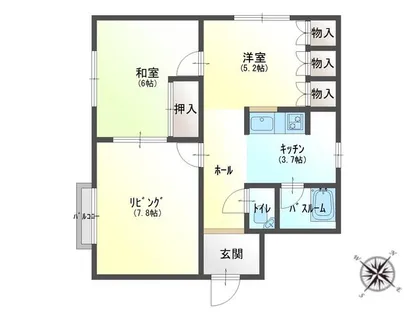 北海道岩見沢市五条西9丁目【マンション】の間取り