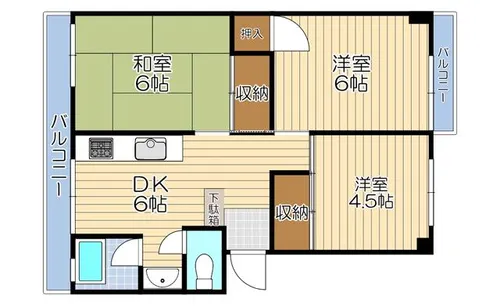 松井マンション【403号室】の間取り