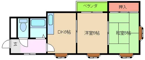 2DKの間取り画像
