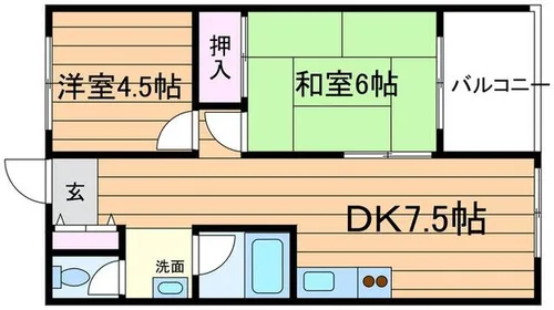 大阪府吹田市岸部北5丁目【マンション】の間取り