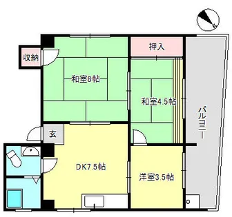 トマダハイツ【3階】の間取り