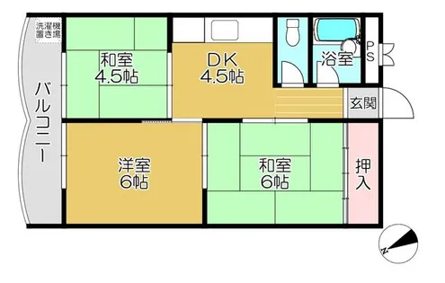 東加古川ハイツ【3階】の間取り