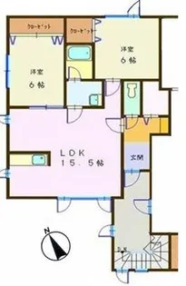 スノーフレーク【202号室】の間取り