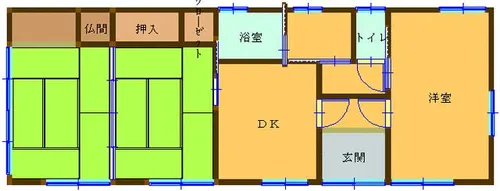 福岡県鞍手郡鞍手町大字中山【一戸建】の間取り