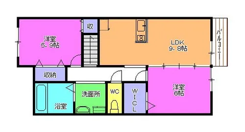 ラ・グランディール【2階】の間取り