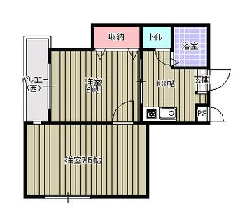 ワンダーグランドハイツ【6階】の間取り