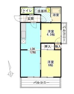 小牧山ハイツ【4階】の間取り