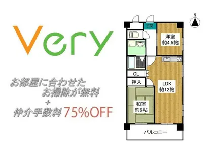 緑地エレガンス2号館【1階】の間取り