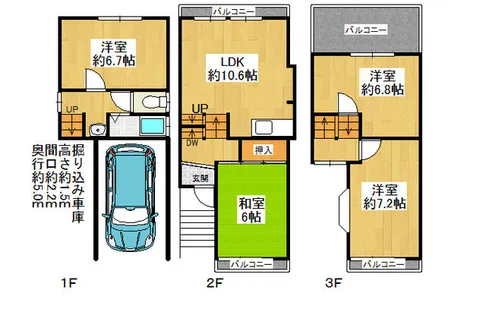 京都府八幡市八幡盛戸【一戸建】の間取り