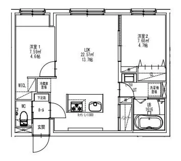 R-fino 本郷通【2階】の間取り