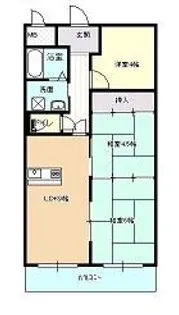 ウィスタリア藤【301号室】の間取り