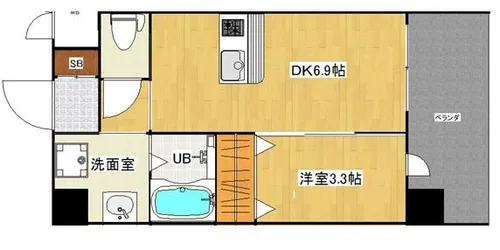 第17千里ハイツ【3階】の間取り