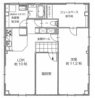 Bright and Fan Terrace【4号室】の間取り