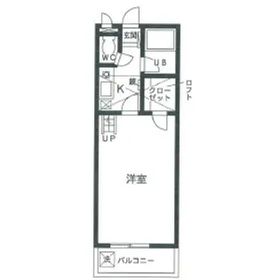 セザンヌ菰口【218号室】の間取り