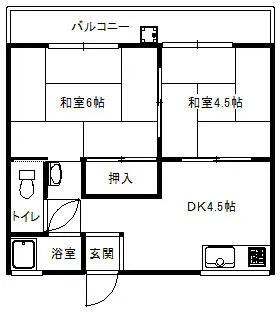 大阪府箕面市箕面6丁目【マンション】の間取り