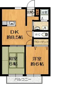 西代ハイツ【103号室】の間取り