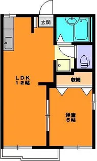 エバーグリーン津森 A・B棟【2F号室】の間取り