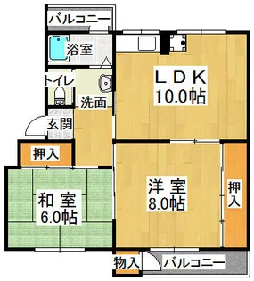 鶴甲【5階】の間取り